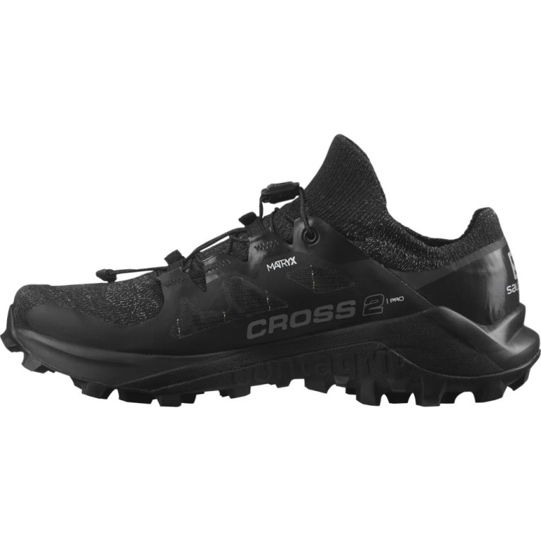 Black Salomon Cross Pro 2 Women's Trail Running Shoes | IE VI8612